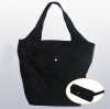 Wholesale black foldable canvas shopping bag(CS-003)