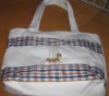 Wholesale 17" white canvas shopping bag