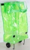 Clear PVC shopping bag with wheels