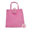 Wholesale fashion foldable nylon shopping handbag
