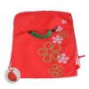 Wholesale fashion foldable nylon drawstring shopping bag
