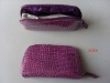 Wholesale crocodile PVC leather cosmetic bag