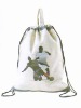 Drawstring Cotton tote--promotional bag