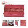 Wholesale crimson cosmetic bag with zip closure inside