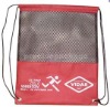 210D polyester and mesh drawstring bag promotional bag shopping bag