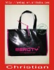 2011 the newest beautiful black water-proof pp laminated woven shopping bag