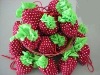 Wholesale pop design foldable strawberry shopping bag