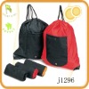 Foldable drawstring shopping bag