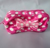 Wholesale PVC Makeup Case With Velour Bow