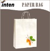 hand white kraft paper bag