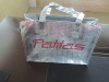 Wholesale Silver laminated non woven zipper shopping bag