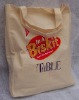 Wholesale gift 100% cotton natural color logo printing bag