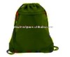 Organic Canvas Drawstring Bag-With Zipper Pocket
