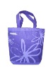 Purple Fashionable Flower Design Nonwoven Tote Bag DF126