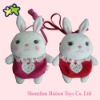 Wholesale Cute Rabbit Shaped Plush Coin Purse With Heart Embroidery