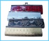 Wholesale 2011 red snakeskin pu evening bag