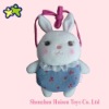 Cute Rabbit Shaped Plush Coin Purse With Casual Clothes