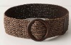 Wholesale fashion knitted lady WOOD belt