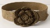 Wholesale fashion knitted lady flower belt