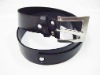 Wholesale men black leather belt