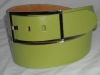 SQUARE SHAPE BUCKLE WIDE SILVER LEATHER Belt