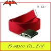 Red belt buckle