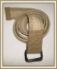 fashion fabric waistband with rectangle-ring buckle