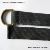 black polyester belt with D-ring buckle