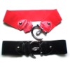 Wholesale Colourful Fashion Elastic Lady's belt with big buckle
