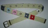 fashion pink butterfly design buckle fabric belts
