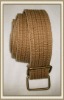 Wholesale fashion fabric belt with rectangle-ring buckle