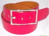 Wholesale SQUARE SHAPE BUCKLE WIDE SILVER LEATHER Belt