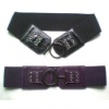 Wholesale Fashion Elastic PU Belt with Alloy Buckle