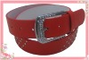 Wholesale red pu belt with rhinestone buckle