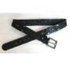 Wholesale Fashion PU belt connected by rivets with rectangle buckle