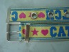 Wholesale fashion 3.8cm wigth canvas belt with alloy buckle