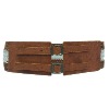 Wholesale Double Buckle Braided Elastic Belt