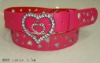 Wholesale Hot Pink Heart Buckle Punch Belt