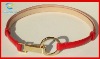 Wholesale red belt narrow belt. small belt. pu leather belt