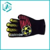 Fashion yellow sports fibre and terylene glove