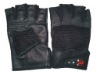 Wholesale Black Half Finger Leather Gloves