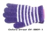 Knitting miccrofiber strip gloves