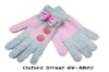 Knitting strip gloves