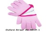 Knitting miccrofiber strip gloves
