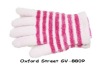 Knitting miccrofiber strip gloves