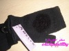Wholesale Fashion winter knitting flower half finger gloves