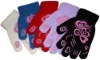 Wholesale magic gloves/magic gloves with rubber print/ Acrylic gloves/warm gloves