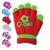 Wholesale magic gloves/magic gloves with rubber print/ Acrylic gloves/warm gloves