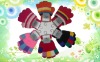 Wholesale Acrylic multicolor stripe children acrylic gloves