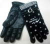 Wholesale waterproof fashion ladies leather gloves with label FG0109